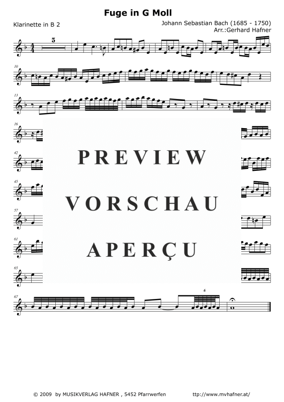 Product gallery: Page 5 of 9 Fuge in G Moll, , (Clarinet Quintet)