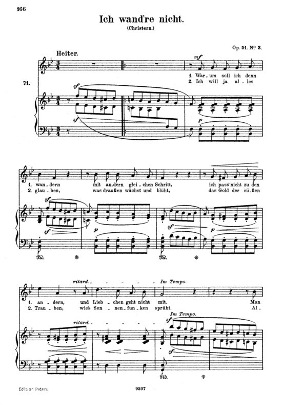 Product picture to: Ich wand're nicht, Op.51 No.3Robert Schumann