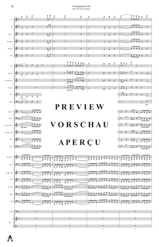 Produktgalerie: Seite 21 von 21 Contrapunctus 12 aus Kunst der Fuge , , (Concert Band)