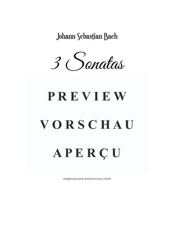 Produktgalerie: Seite 2 von 11 3 Flöten Sonaten BWV 1027-28-29, , Flöte und Cembalo/Klavier