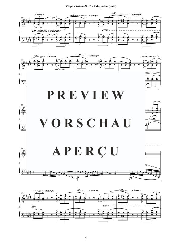 Product gallery: Page 6 of 10 Nocturne No. 22 in C sharp minor, , Solo Piano