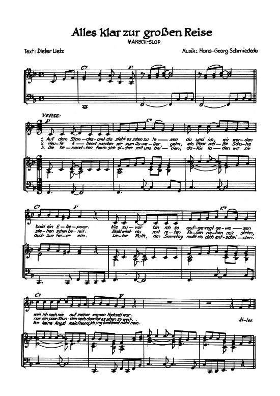 Product gallery: Page 1 of 4 Alles klar zur großen Reise , , Piano and Voice