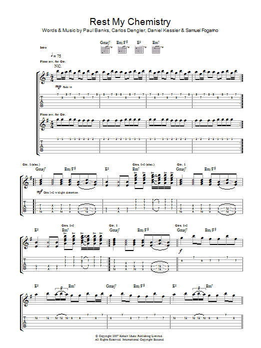 Produktgalerie: Seite 1 von 1 Rest My Chemistry, Interpol, Gitarre