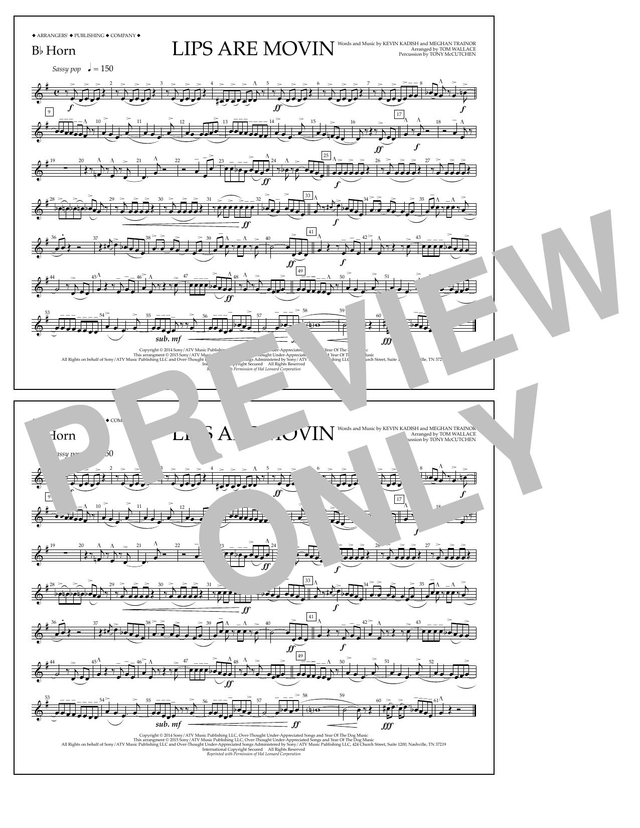 Produktbild zu: Lips Are Movin - Bb Horn