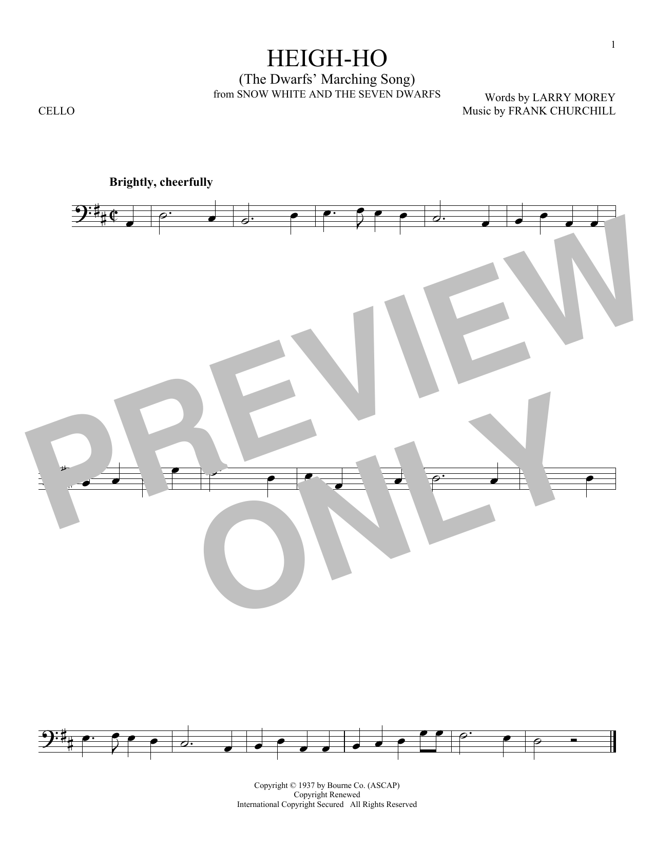 Product gallery: Page 1 of 1 Heigh-Ho (from Snow White And The Seven Dwarfs), Larry Morey & Frank Churchill