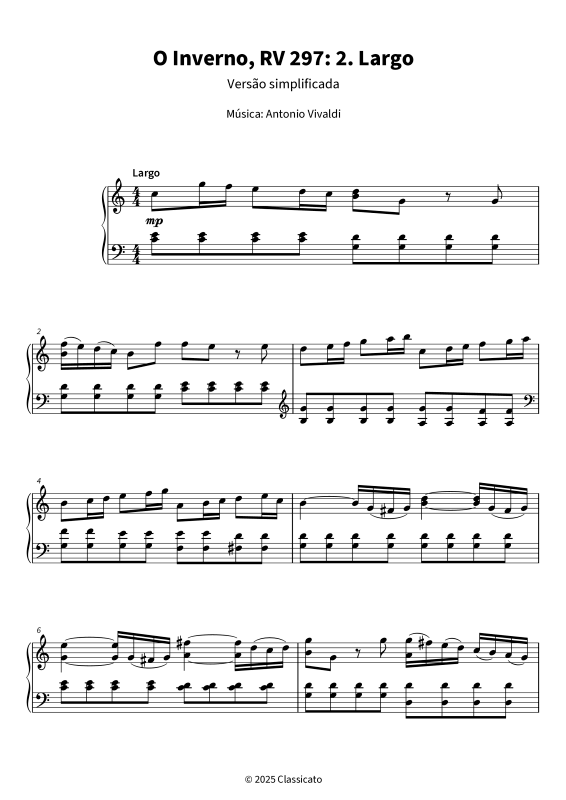 Produktgalerie: Seite 1 von 6 O Inverno - Versão simplificada, , Klavier Solo