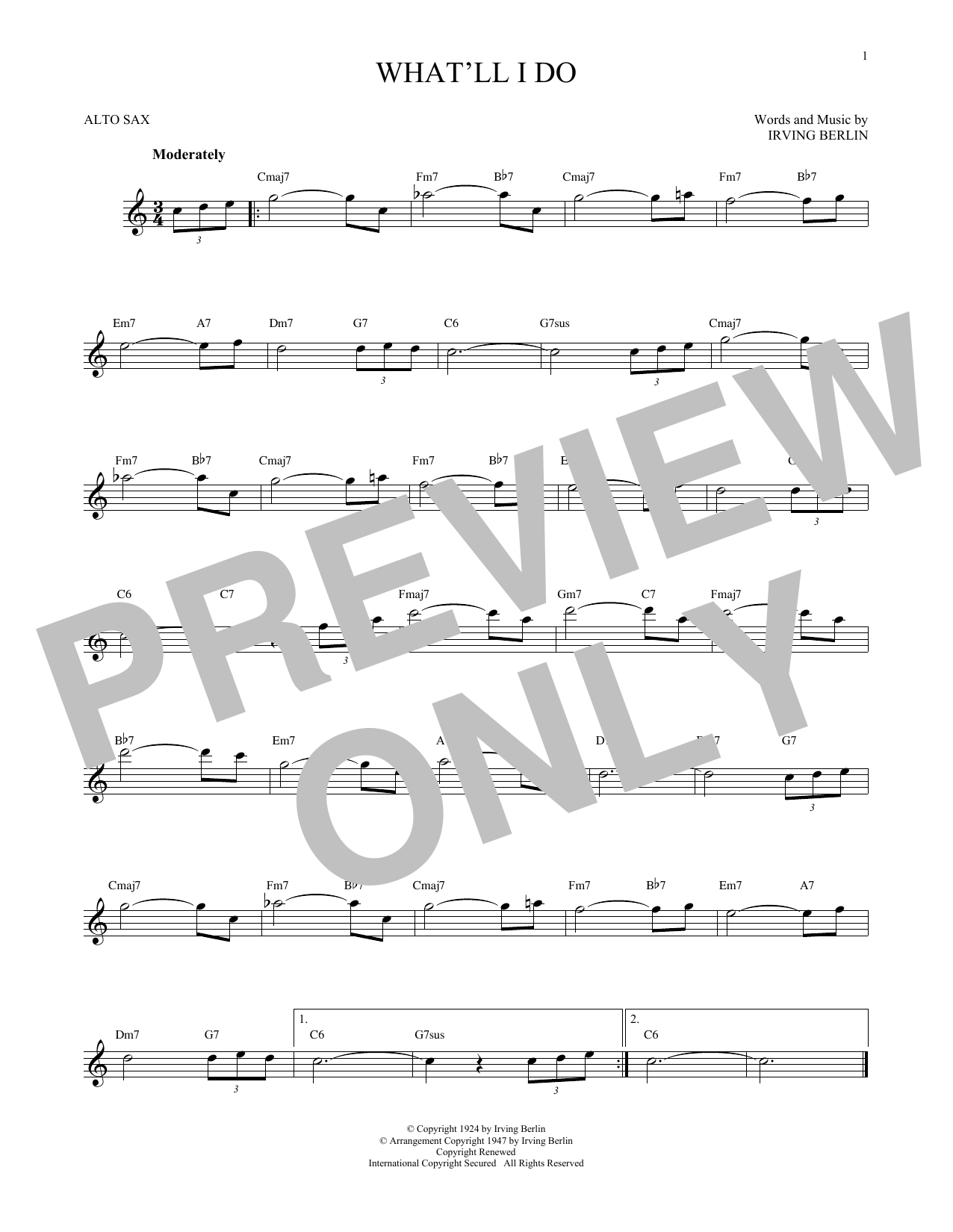 Product gallery: Page 1 of 1 What'll I Do?, Irving Berlin