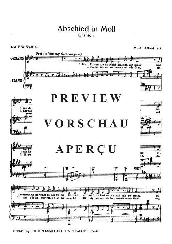 Produktgalerie: Seite 4 von 4 Abschied in Moll, 	, Klavier und Gesang