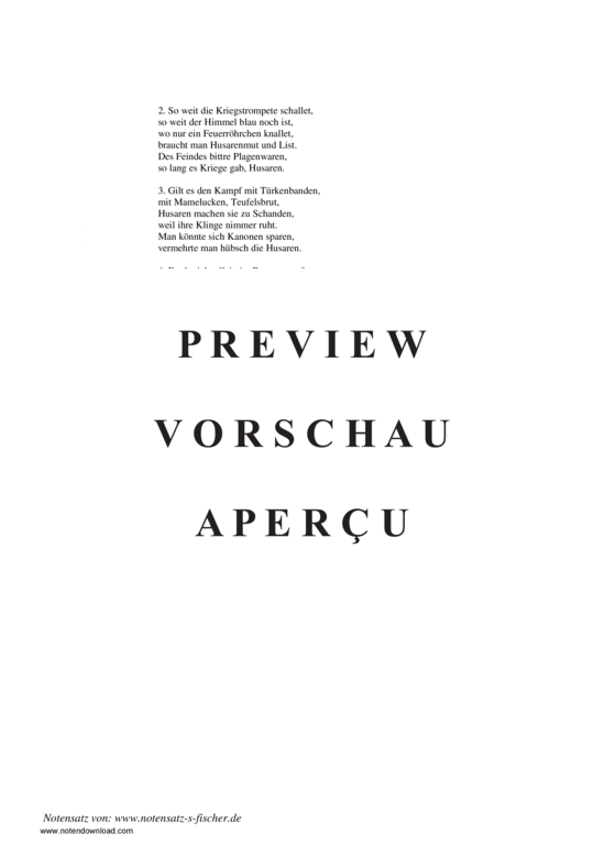 Product gallery: Page 3 of 3 Husarenlied , , Piano and Voice
