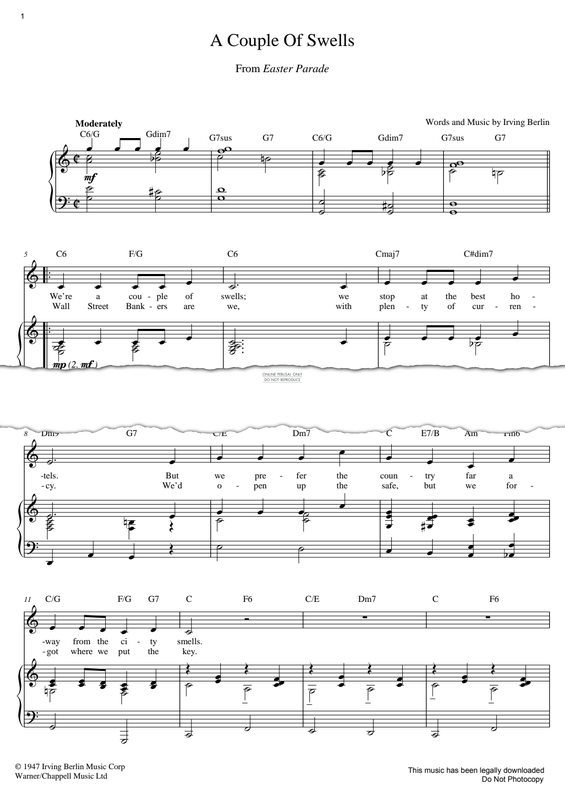 Produktgalerie: Seite 1 von 1 A Couple Of Swells, Irving Berlin, Gesang, Klavier