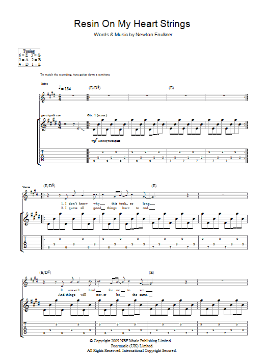 Produktgalerie: Seite 1 von 1 Resin On My Heart Strings, Newton Faulkner, Gitarre