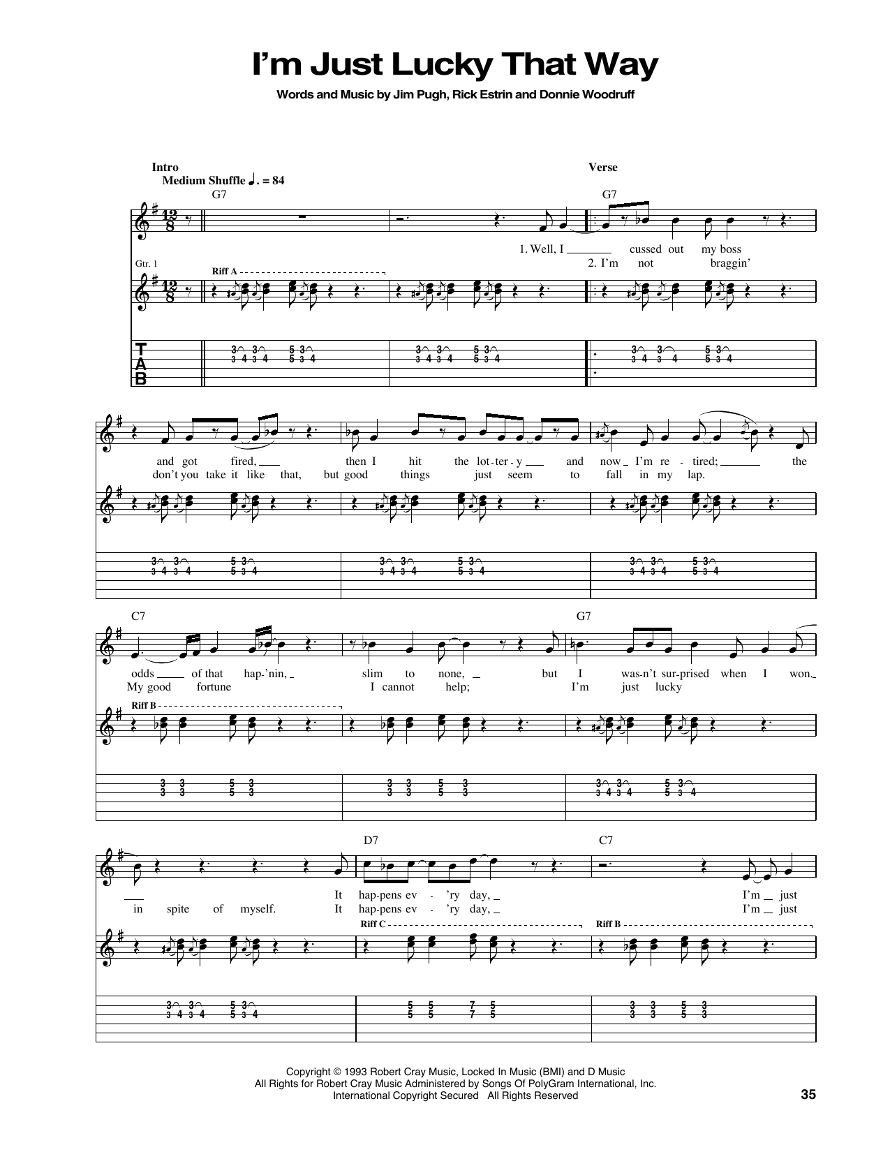 Product gallery: Page 1 of 1 I'm Just Lucky That Way, Robert Cray