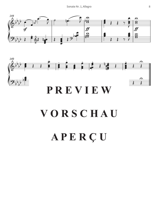 Produktgalerie: Seite 11 von 11 Sonate Nr. 1, Allegro - op. 2 No. 1, f-Moll , , Klavier Solo