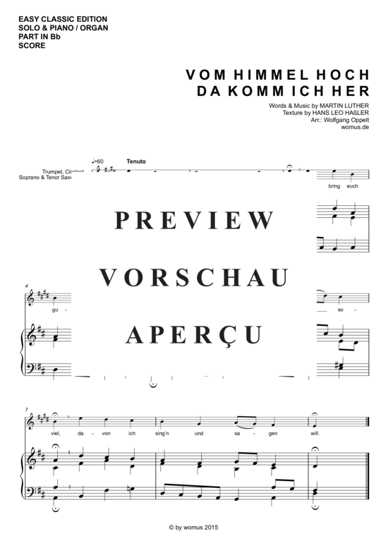 gallery: Vom Himmel hoch , , (Klarinette in B + Klavier/Orgel)