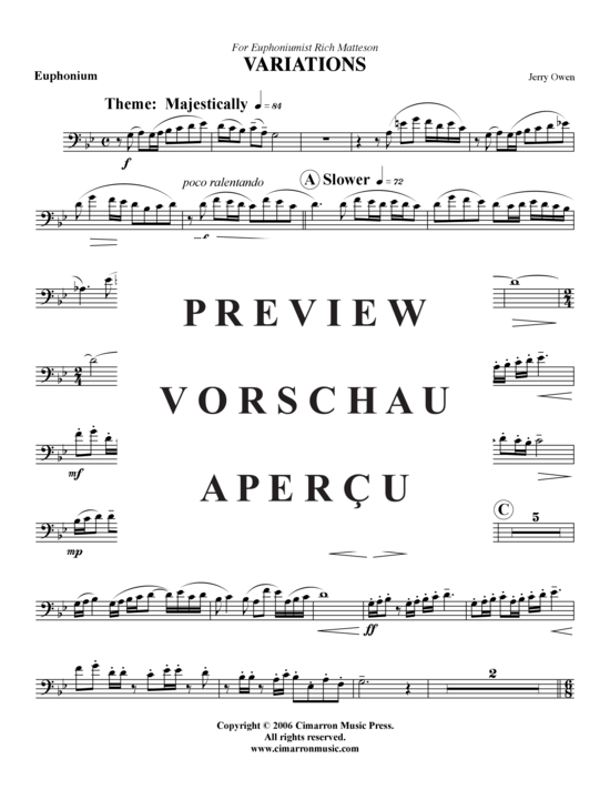 Product gallery: Page 12 of 17 Variations - Rich Matteson style solo , , (baritone/pos + piano)