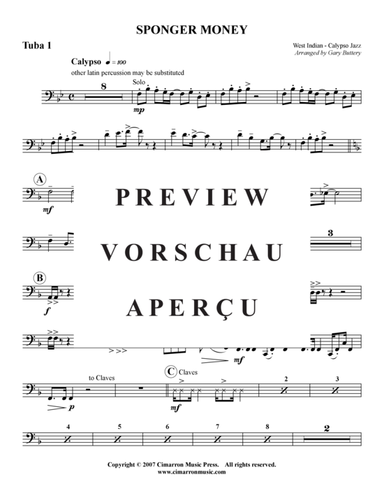 Product gallery: Page 14 of 16 Sponger Money , , (Tuba Quartet: 2x Baritone, 2xTuba)