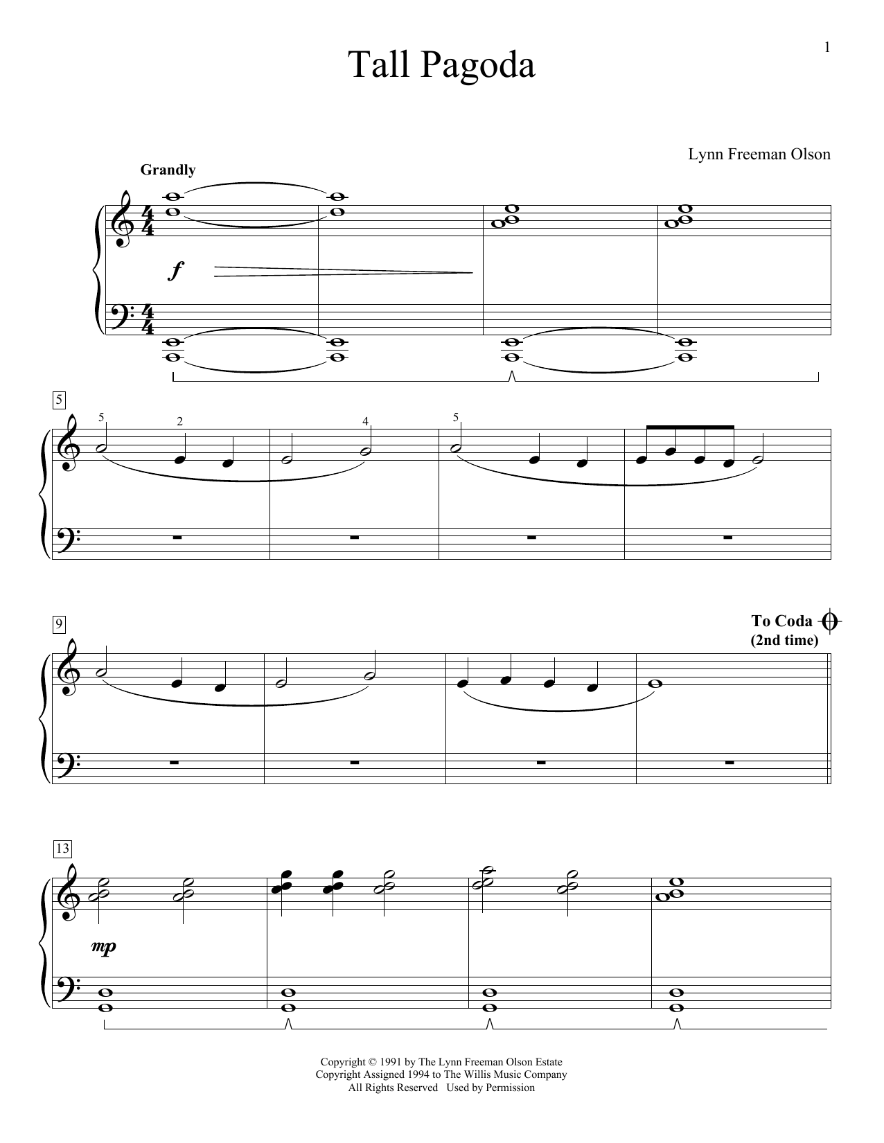 Produktgalerie: Seite 1 von 1 Tall Pagoda, Lynn Freeman Olson, Klavier
