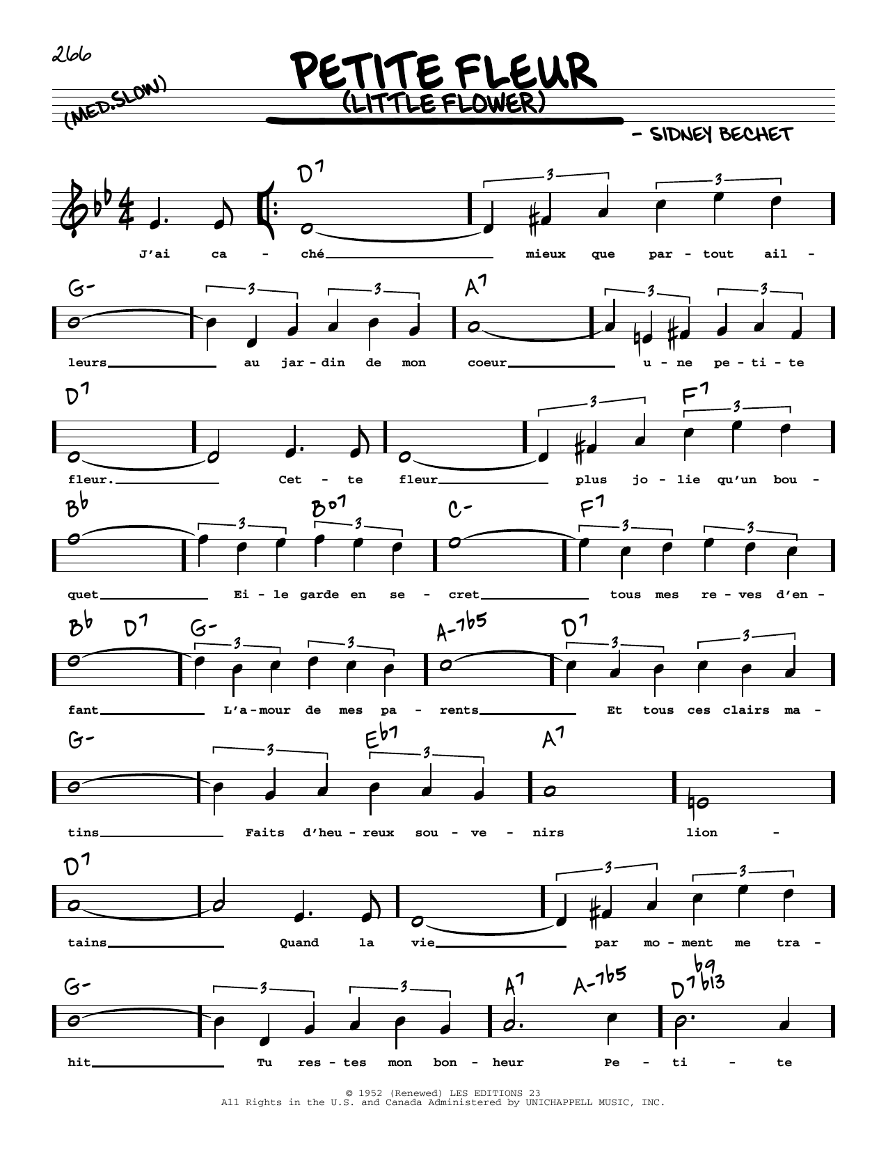 Product picture to: Petite Fleur (arr. Robert Rawlins)