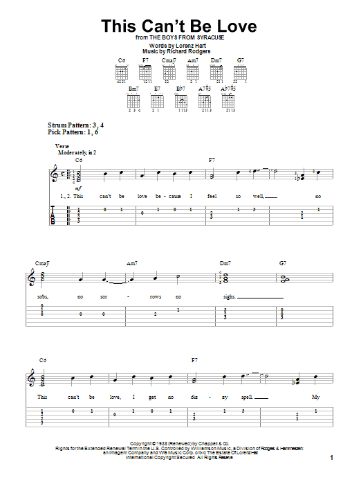 Product gallery: Page 1 of 1 This Can't Be Love, Rodgers & Hart