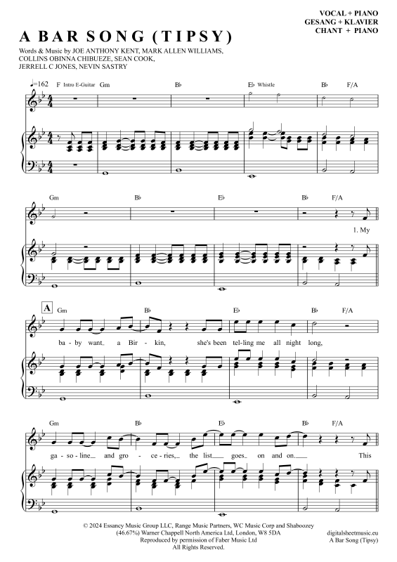 A Bar Song (Tipsy)