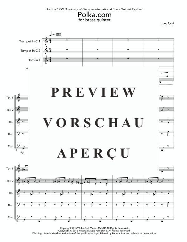 Produktgalerie: Seite 5 von 11 Polka.com, , (Blechbläser Quintett)