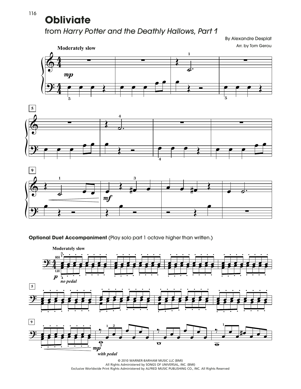 Product picture to: Obliviate (from Harry Potter) (arr. Tom Gerou)