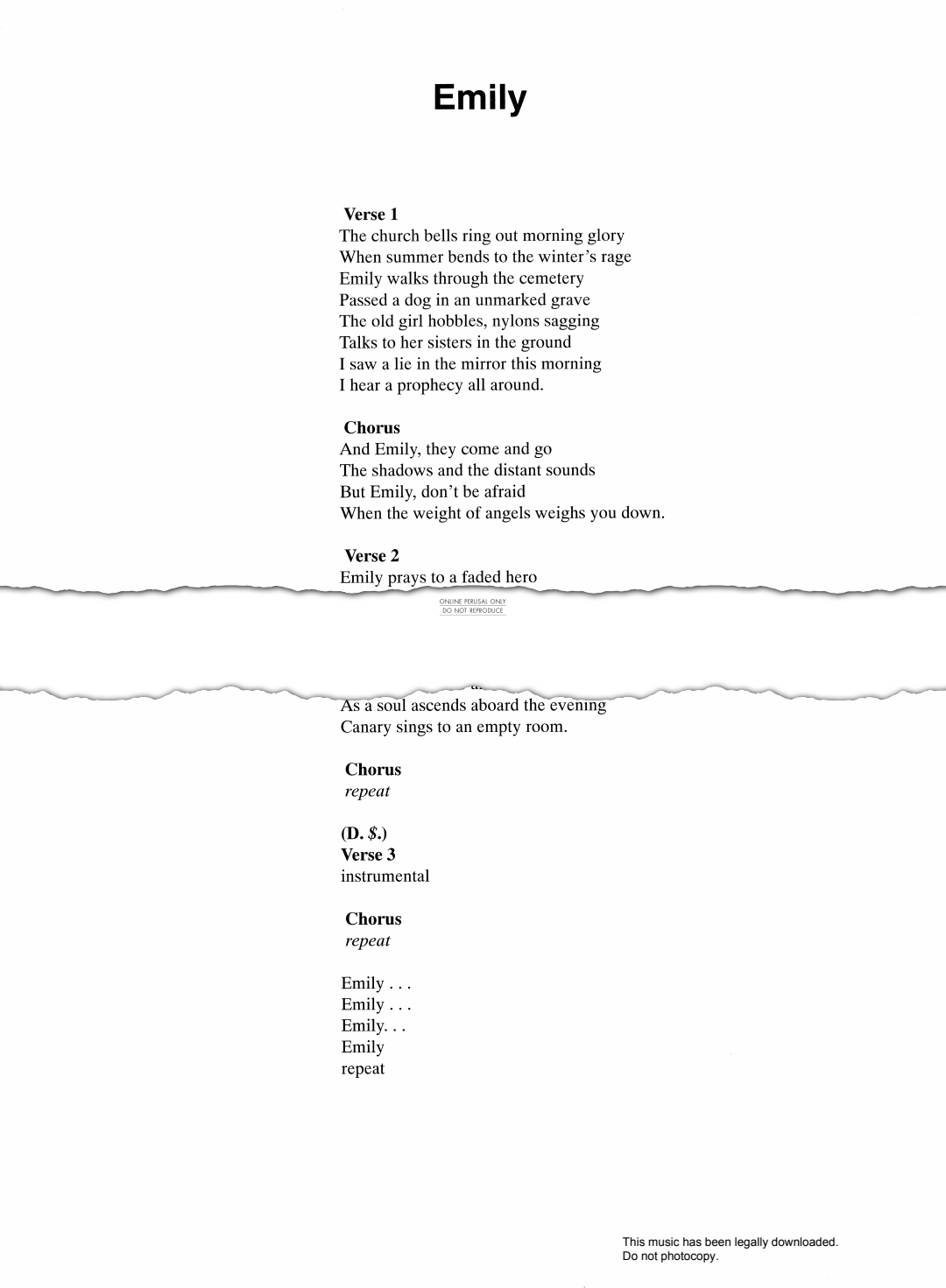Produktbild zu: Emily (The Weights Of Angels)