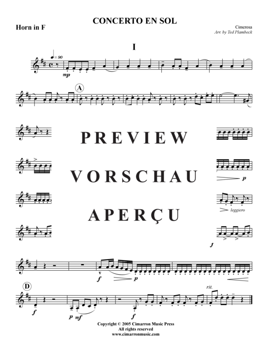 Produktgalerie: Seite 19 von 21 Concerto en Sol – 3 Sätze , , (Holzbläser-Quintett)