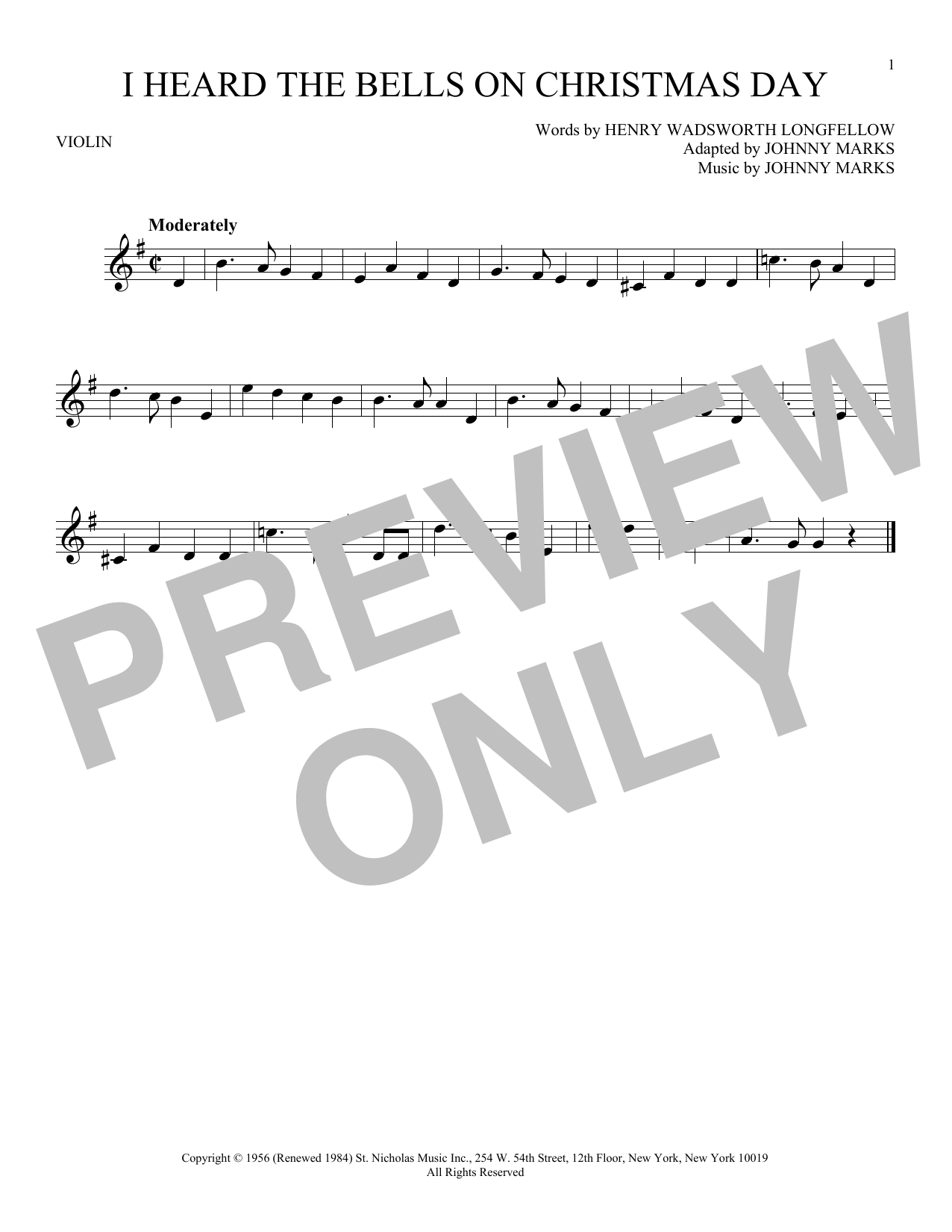 Product gallery: Page 1 of 1 I Heard The Bells On Christmas Day, Johnny Marks