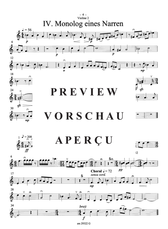 Product gallery: Page 5 of 5 Narrenleben , , (Suite for trumpet + ensemble) Violin2