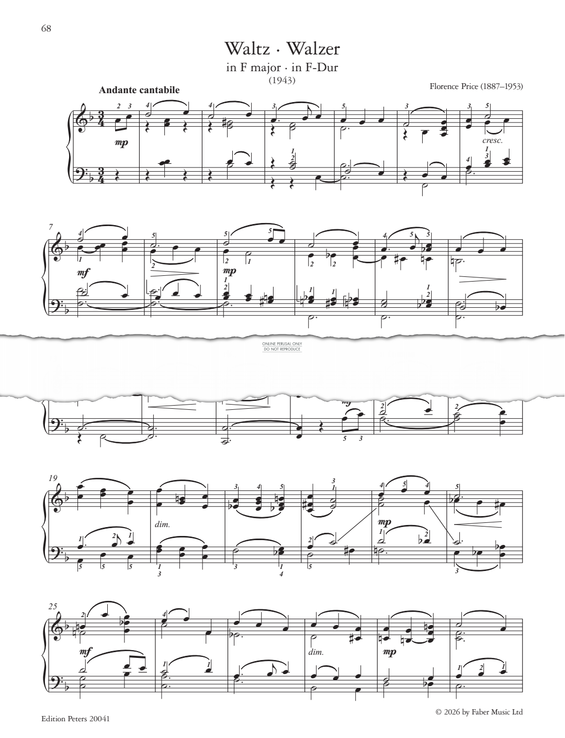 Produktgalerie: Seite 1 von 1 Waltz in F major, Florence Price