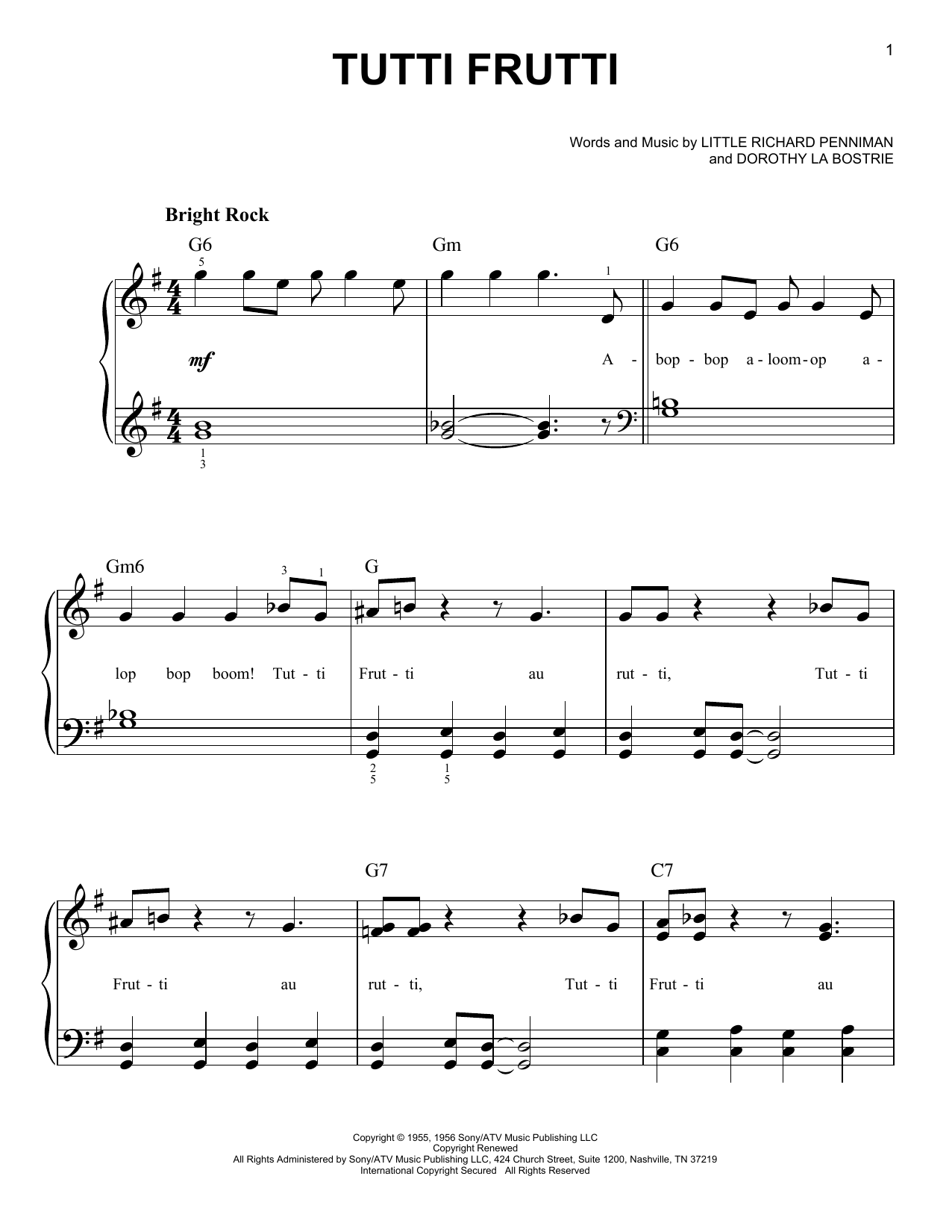 Produktgalerie: Seite 1 von 1 Tutti Frutti, Little Richard, Klavier