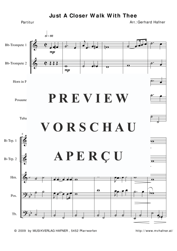 Produktgalerie: Seite 4 von 11 Just A Closer Walk With Thee, , (Blechbläser Quintett)