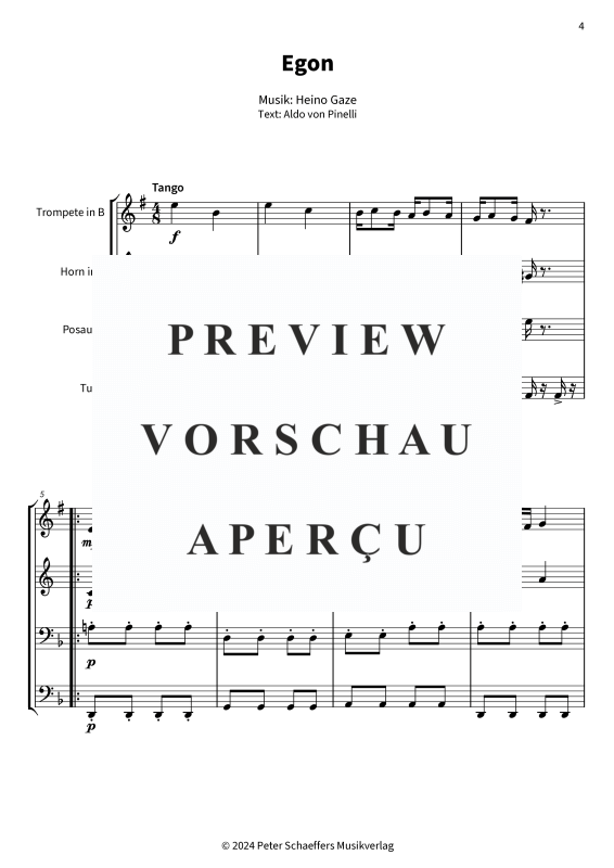 Produktgalerie: Seite 6 von 11 Egon - Schwungvoller Tango-Schlager, Friedel Hensch & Die Cypres, Blechbläser Quartett