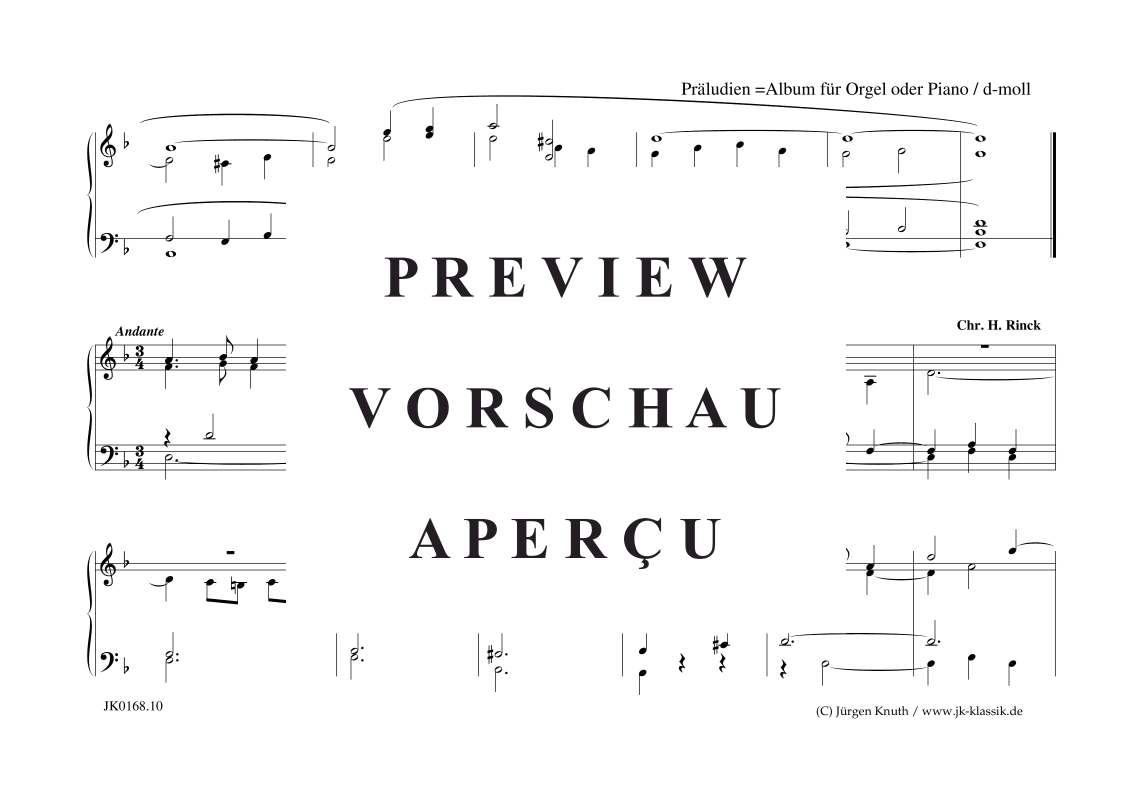 Product gallery: Page 11 of 11 Präludien D-Moll , , (organ/piano solo)