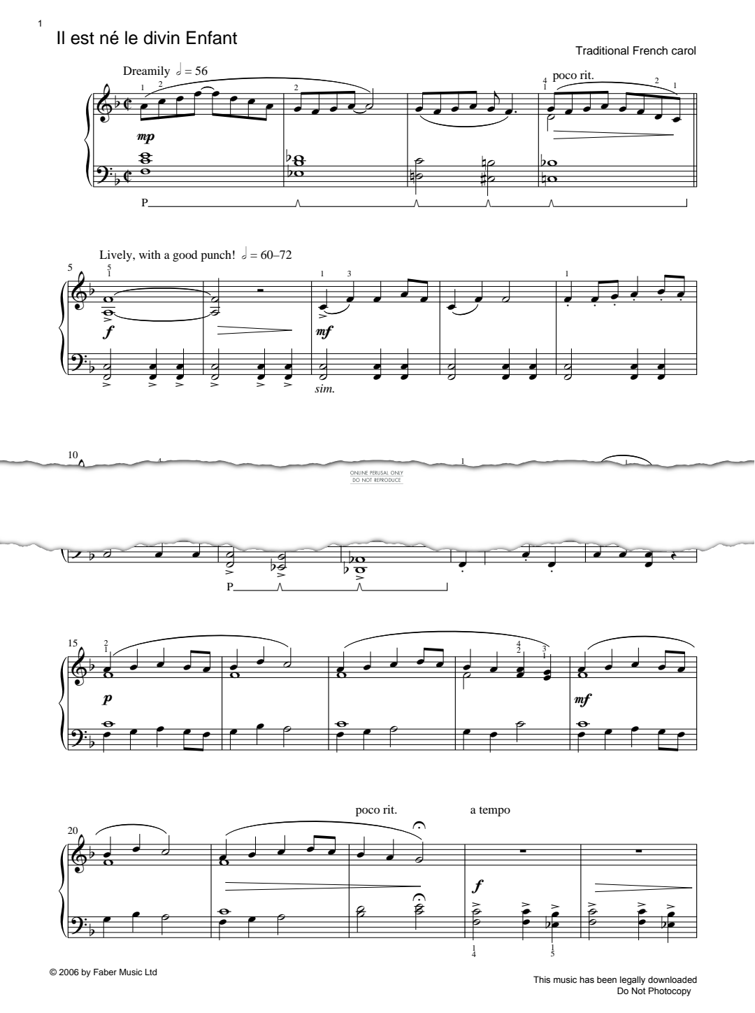 Produktgalerie: Seite 1 von 1 Il Est Ne Le Divin Enfant, Traditional, Klavier