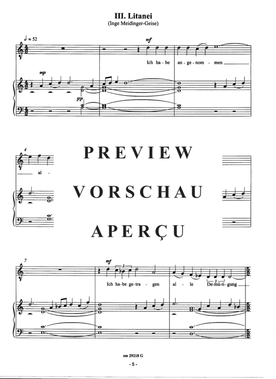 Product gallery: Page 7 of 12 Ecce Homo, 5 Sätze , , (soprano/tenor + organ)