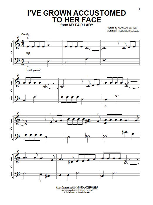 Produktgalerie: Seite 1 von 1 I've Grown Accustomed To Her Face, Rosemary Clooney, Klavier