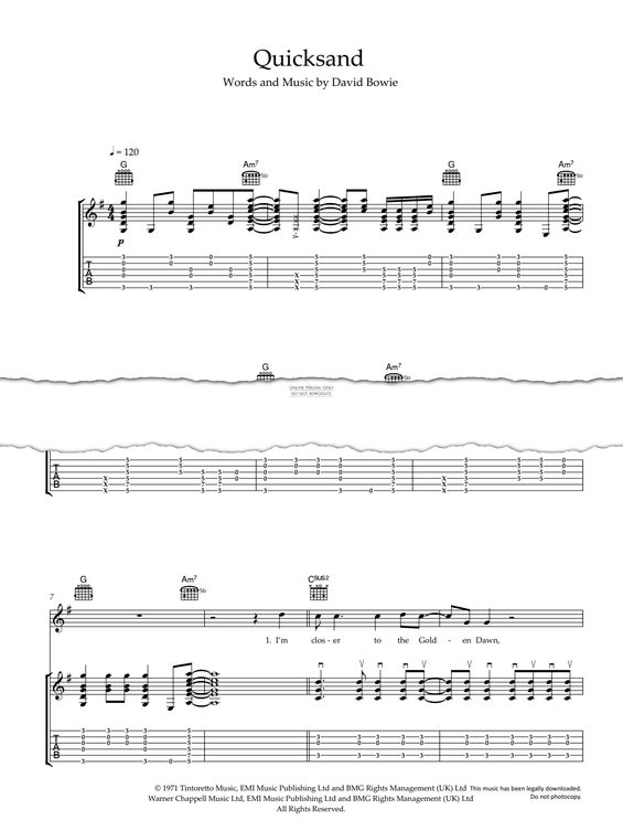 Produktgalerie: Seite 1 von 1 Quicksand, David Bowie, Gesang, Gitarre
