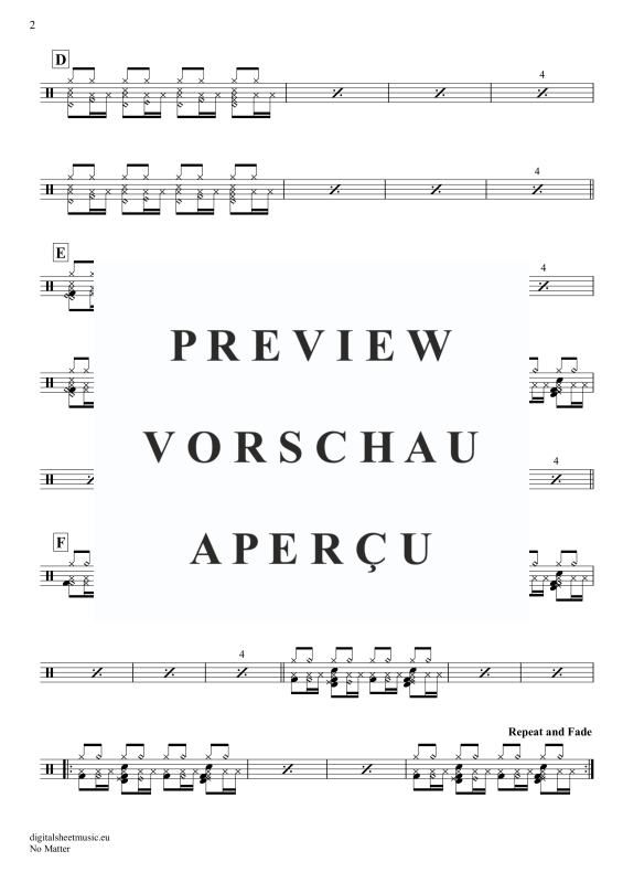 Produktgalerie: Seite 3 von 3 No Matter, Radics, Jack, Drums