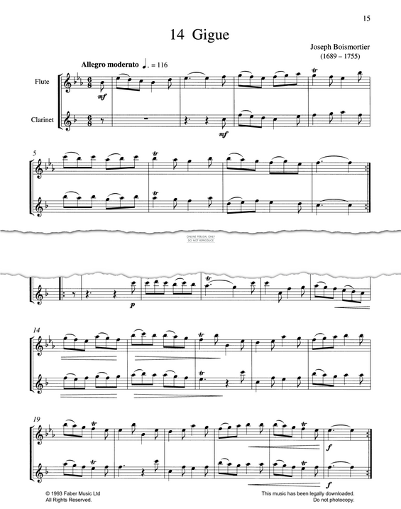 Product gallery: Page 1 of 1 Gigue, Joseph Bodin de Boismortier