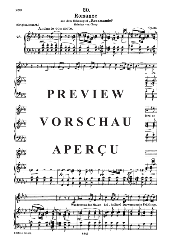 gallery: Romanze D.797 aus Rosamunde , , (Gesang mittel + Klavier)