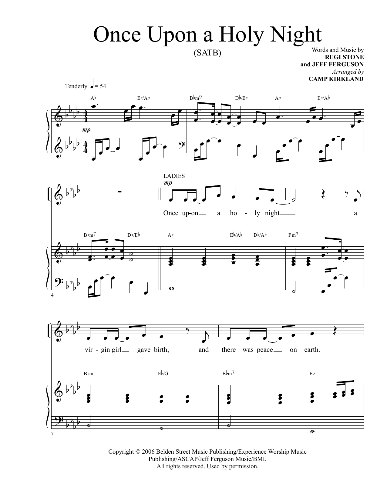 Product picture to: Once Upon A Holy Night (arr. Camp Kirkland)