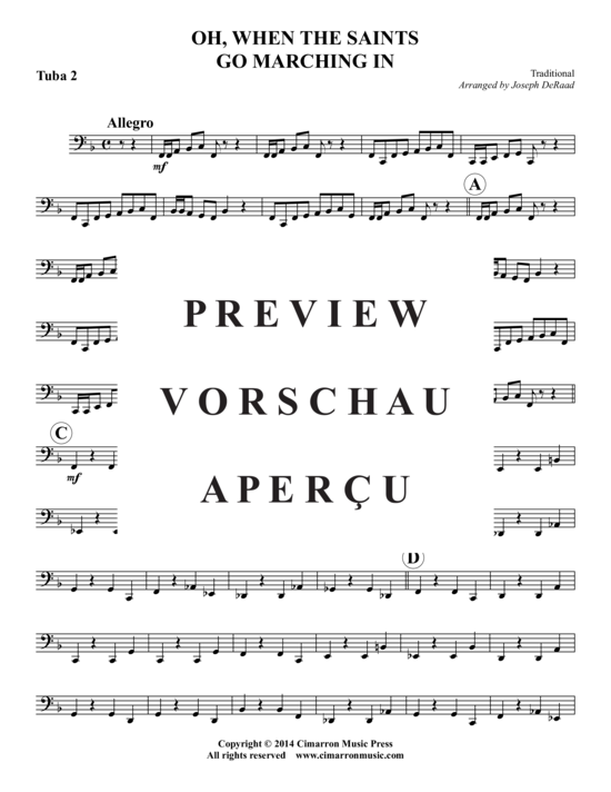 Product gallery: Page 17 of 18 Oh, When the Saints Go Marsching In , , (2x Baritone, 2x Tuba)