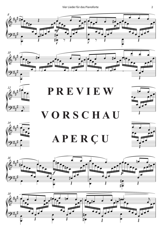 Product gallery: Page 5 of 9 Vier Lieder für das Pianoforte, op. 2 , , Piano Solo