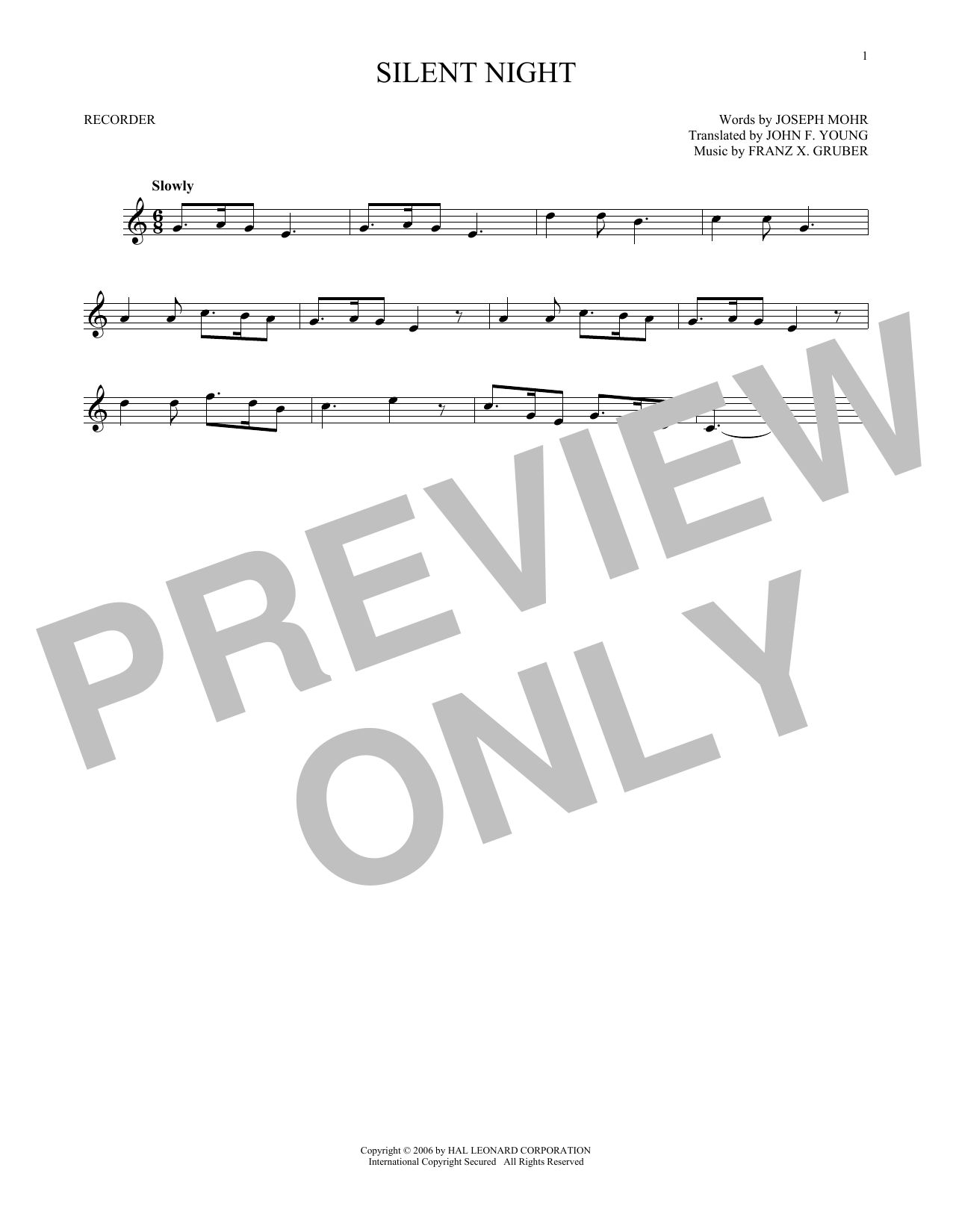 Product gallery: Page 1 of 1 Silent Night, Franz X. Gruber