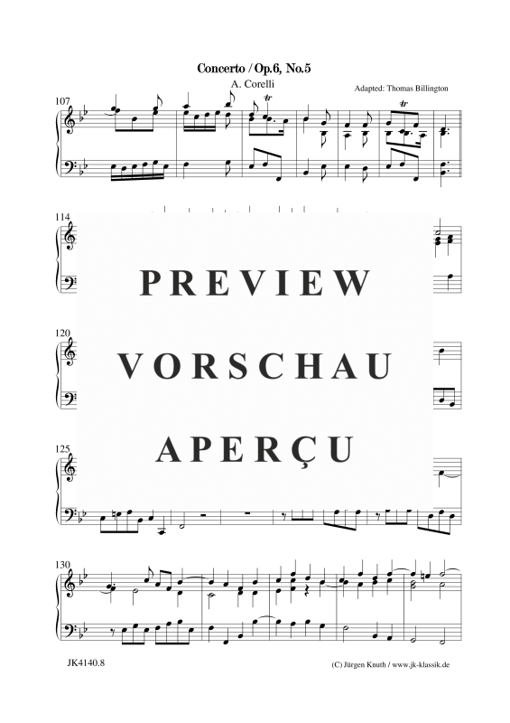 gallery: Concerto Op.6. No.5, , Klavier/Cembalo Solo