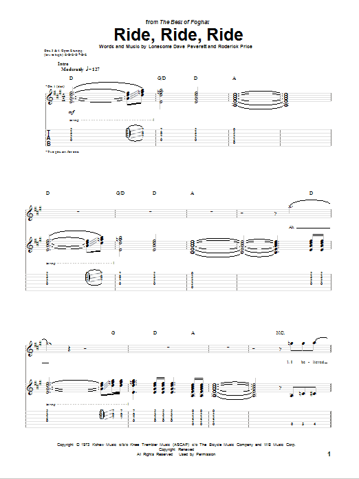 Produktgalerie: Seite 1 von 1 Ride, Ride, Ride, Foghat, Gitarre