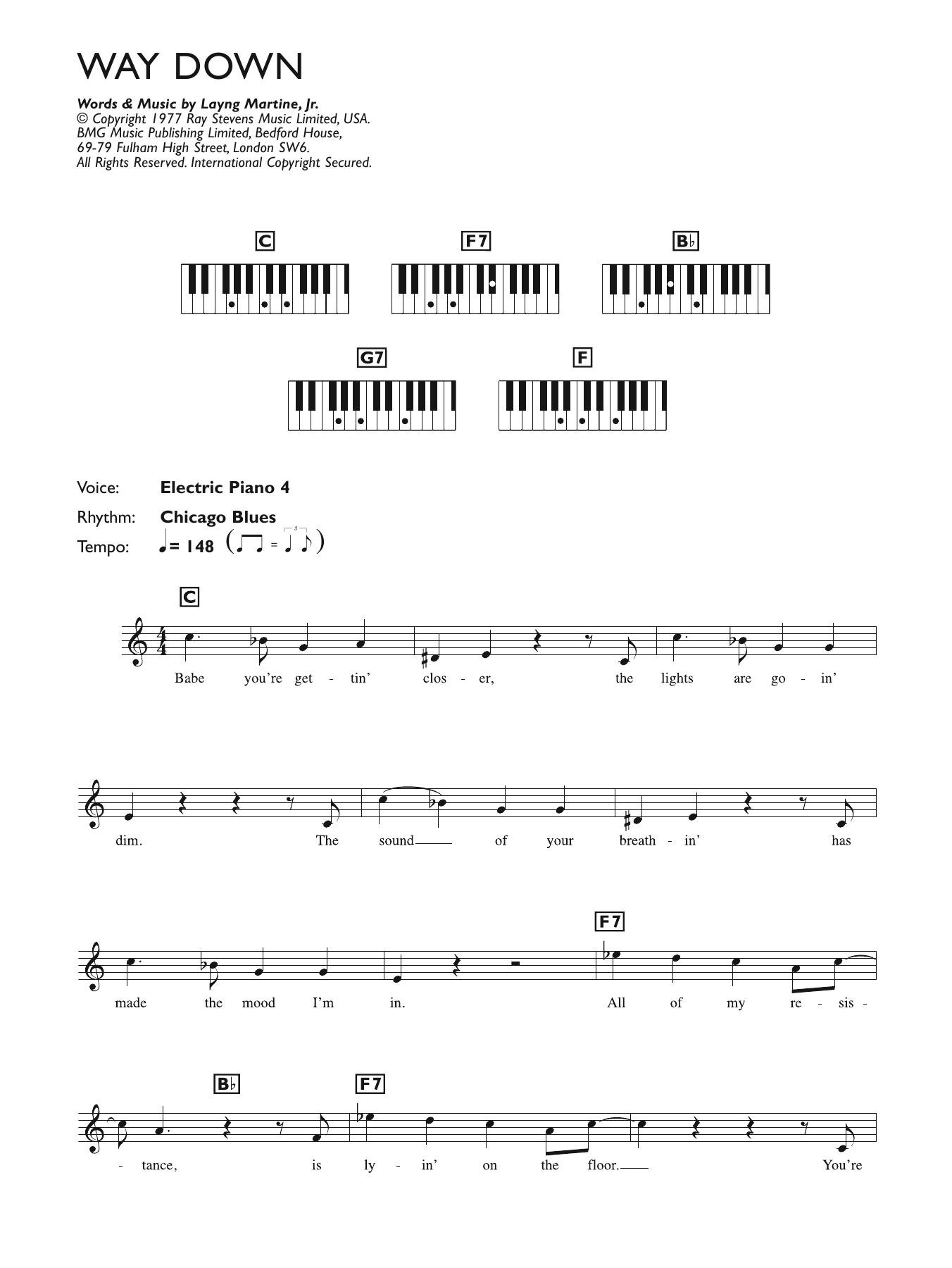 Produktgalerie: Seite 1 von 1 Way Down, Elvis Presley, Klavier