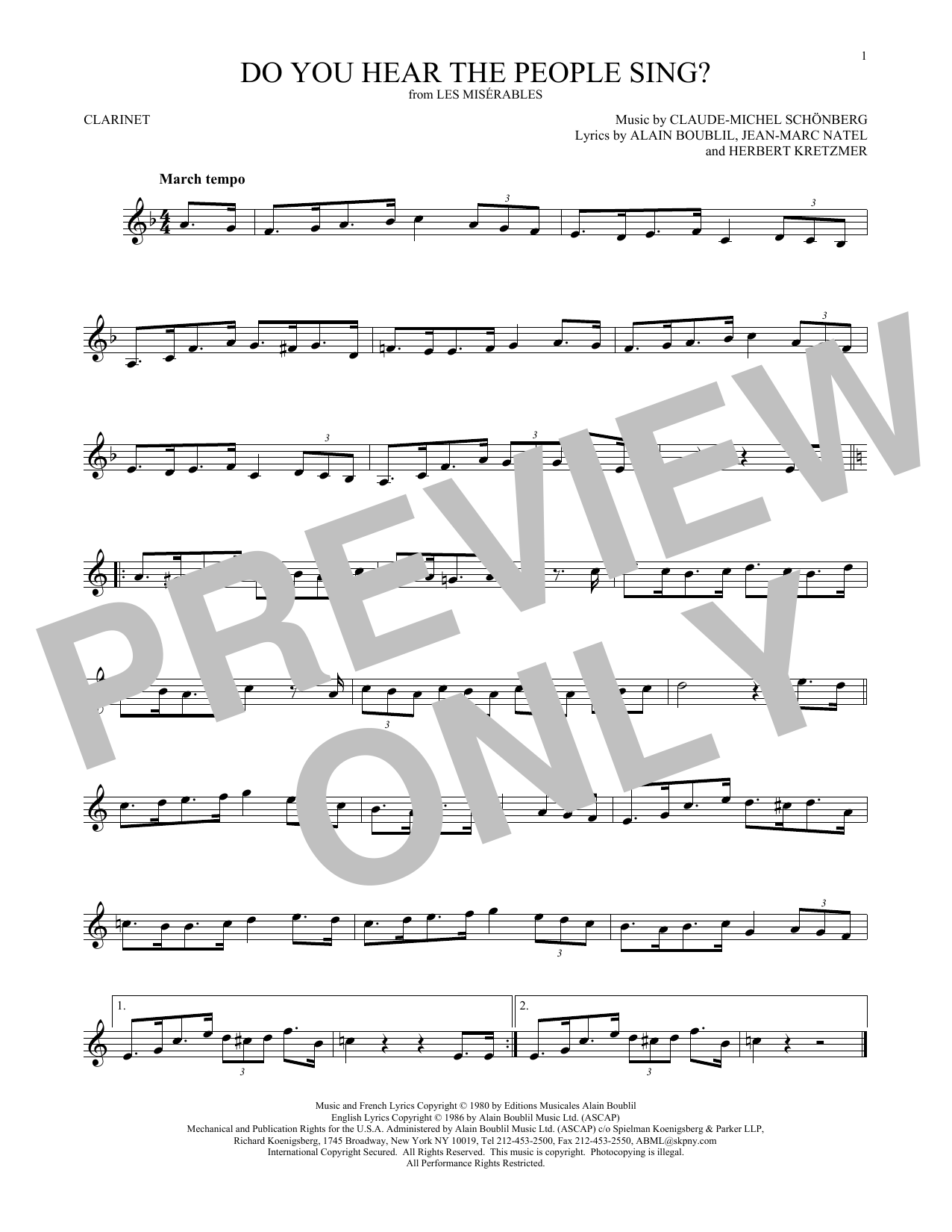 Product gallery: Page 1 of 1 Do You Hear The People Sing?, Claude-Michel Schonberg